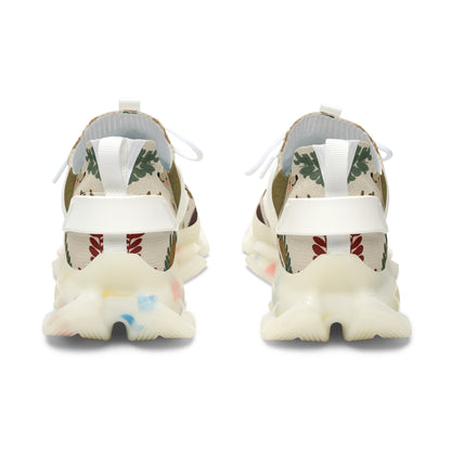 Women's Fall Hegehog Mesh Sneakers — Breathable Athletic Shoes with Fall Hegehog Print